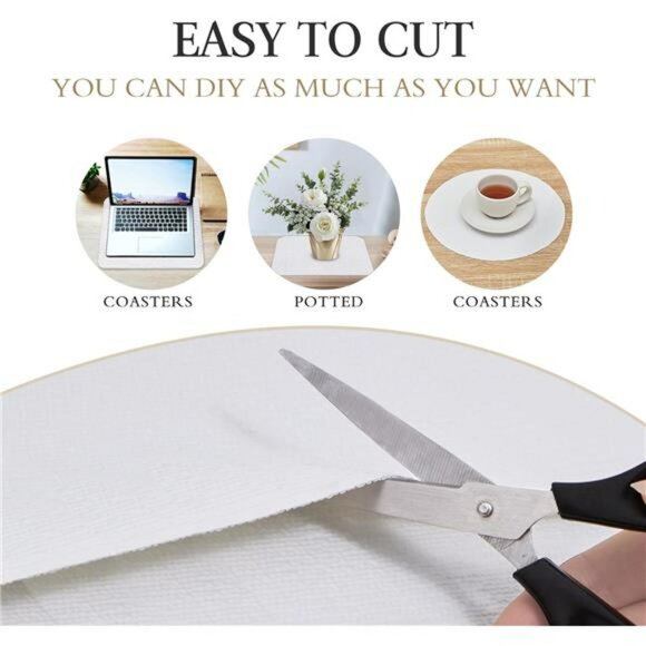 White Non Slip Shelf Liner Drawer Cabinet Liner Waterproof Kitchen Storage Mat - Picture 6 of 7